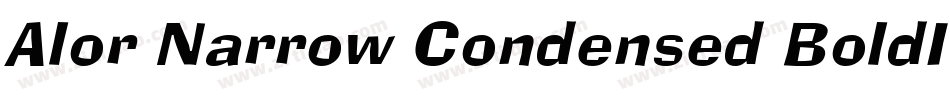 Alor Narrow Condensed BoldItalic字体转换